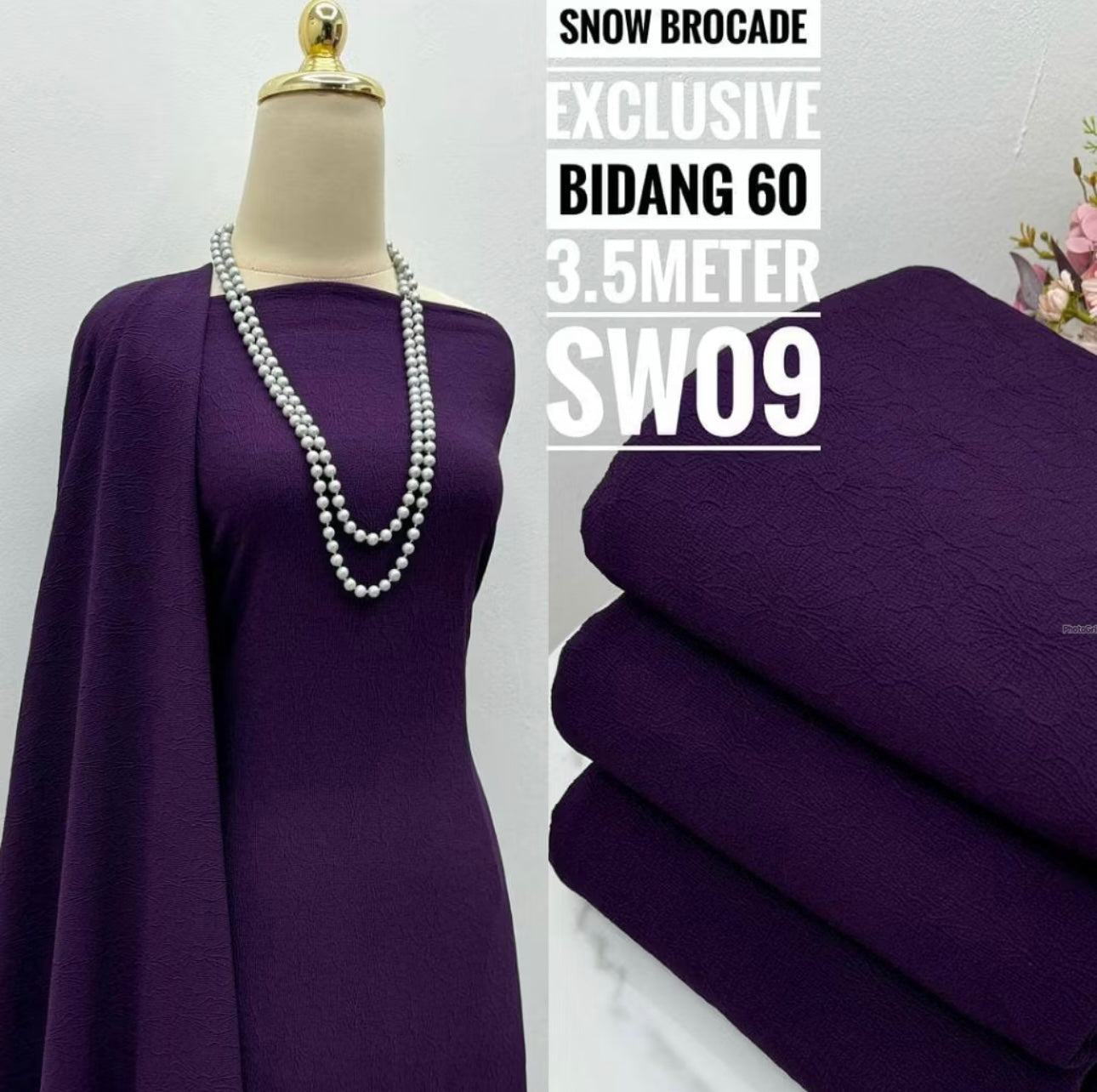 Kain Pasang Snow Brocade Exclusive