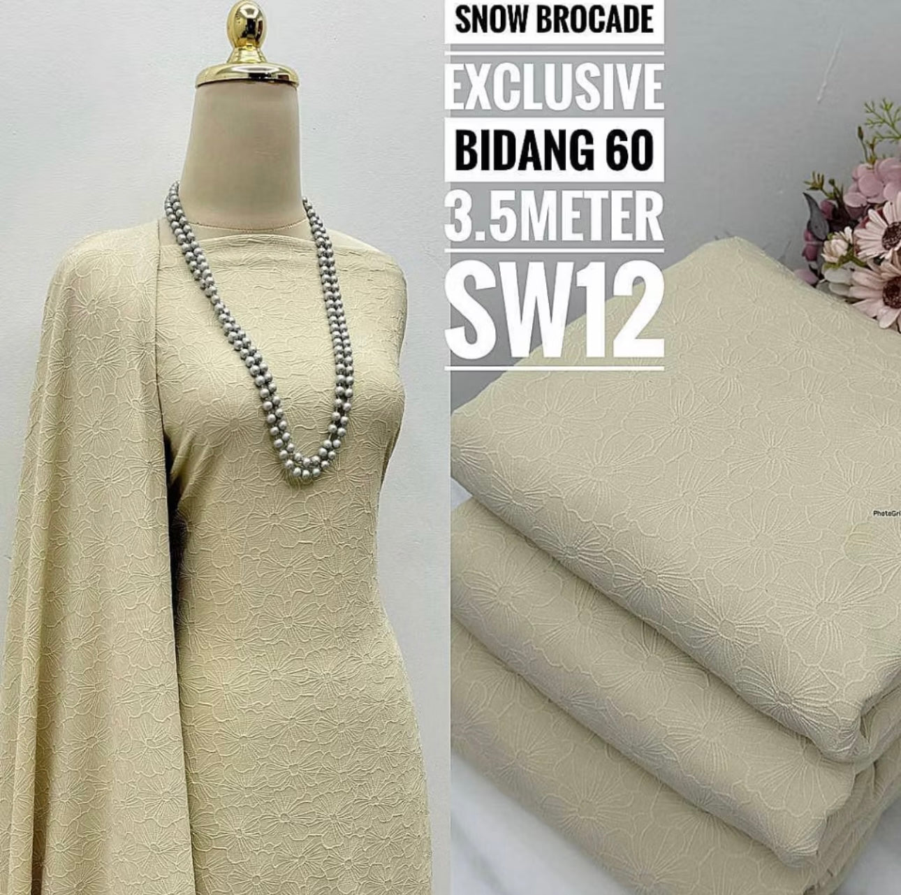 Kain Pasang Snow Brocade Exclusive