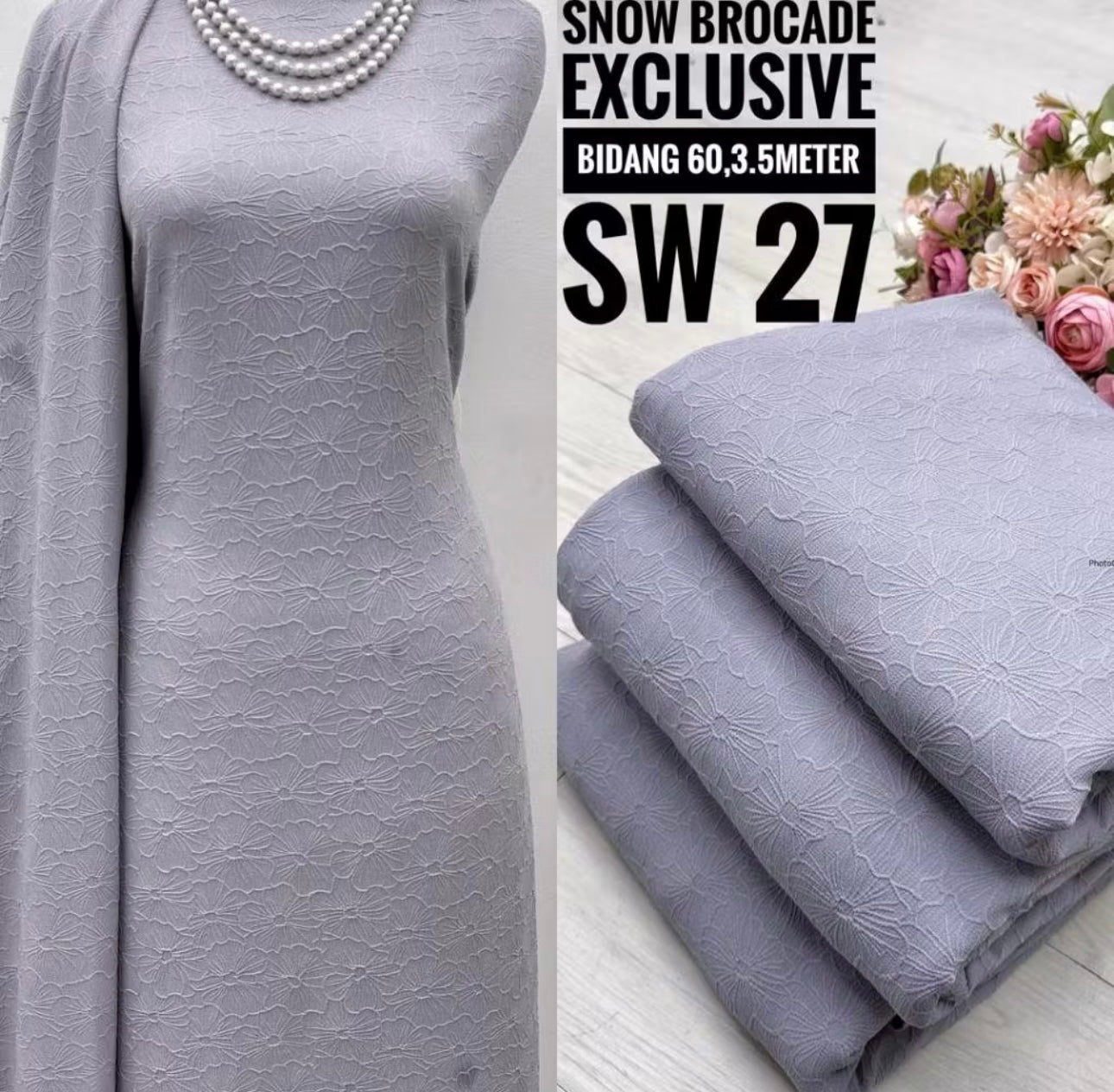 Kain Pasang Snow Brocade Exclusive
