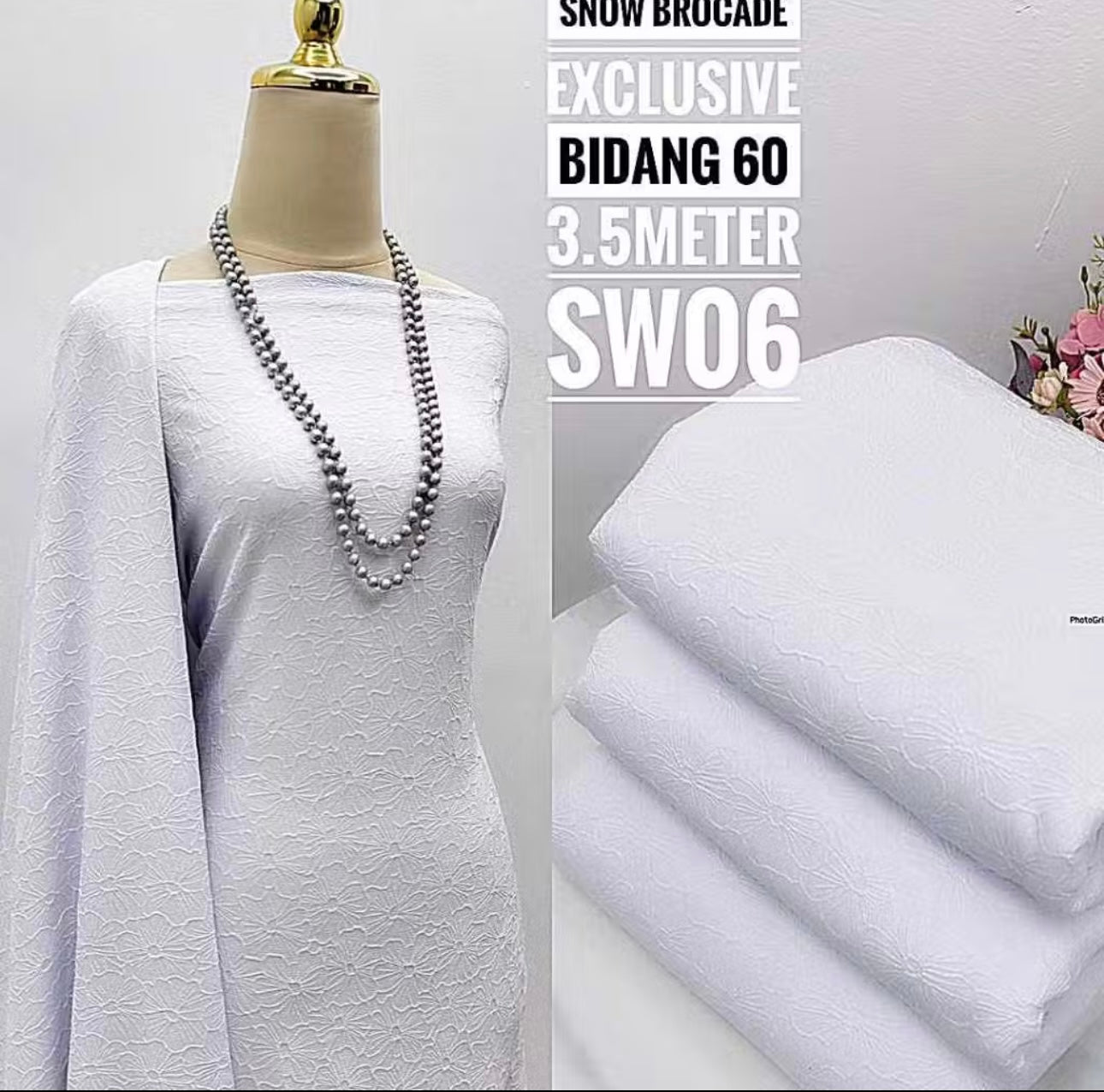 Kain Pasang Snow Brocade Exclusive