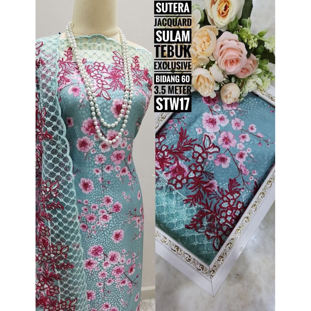 Kain Pasang SUTERA JACQUARD SULAM TEBUK Exclusive