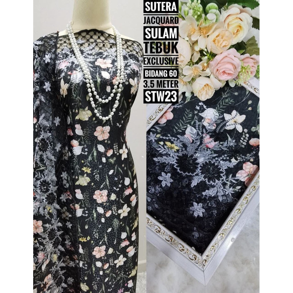 Kain Pasang SUTERA JACQUARD SULAM TEBUK Exclusive
